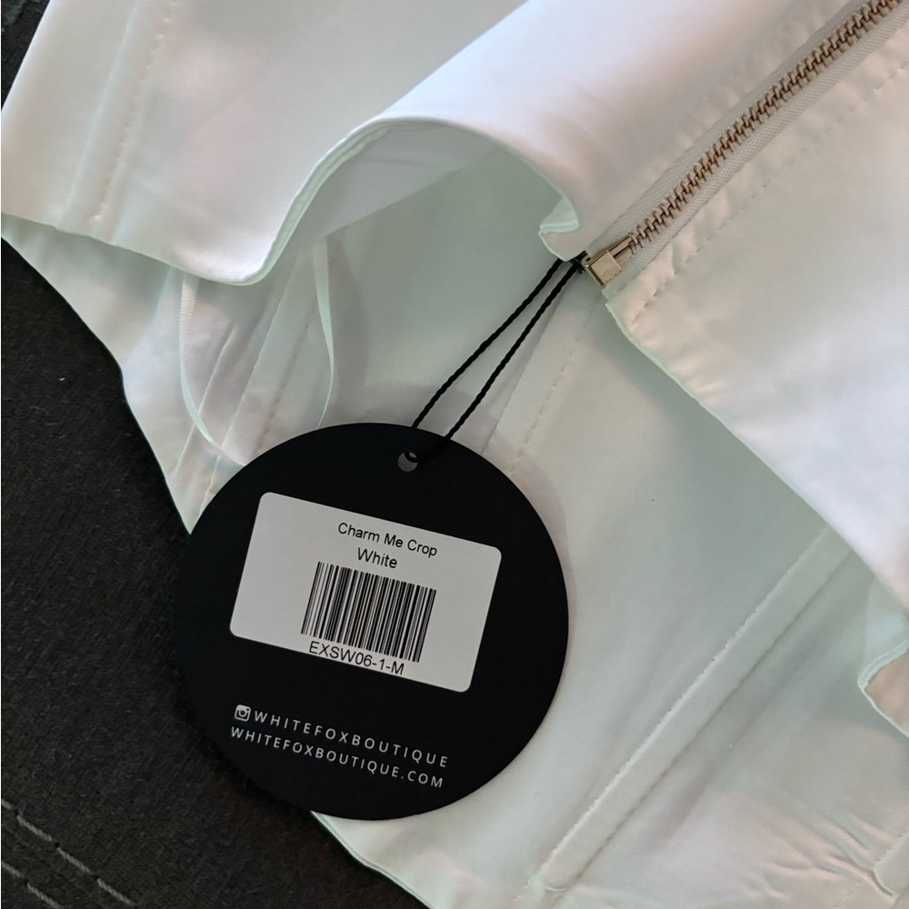 White Satin Corset Top - Picture 6 of 6